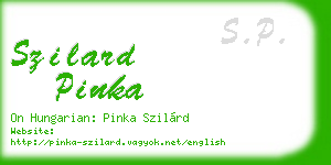szilard pinka business card